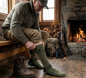10-pakning jaktstrømper – European Hunter Grønn/Svart – European hunter